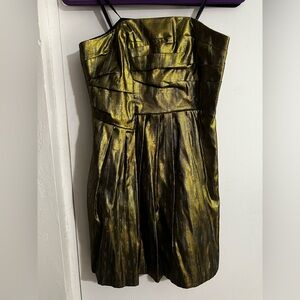 BCBGeneration Metallic Strapless Dress